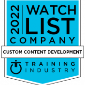 Training Industry Custom Content Development Watch List 2022 Logo