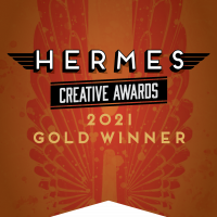 Banner reading "Hermes Creative Awards – 2021 Gold Winner"