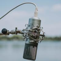 Close up of microphone