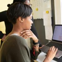 woman at laptop