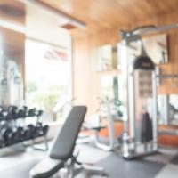 blurry image of gym equipment