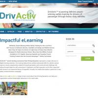 Screenshot of driving dynamics LMS login page