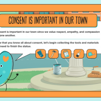 Screenshot of the Safe Secure Sites website, with the headline: "Consent is Important in Our Town"