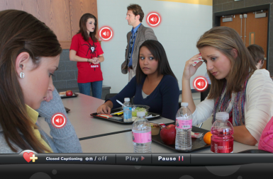 Screenshot of the "This Has to Stop" Bullying Prevention project on a smart tablet