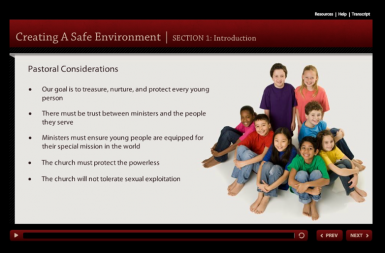 Screenshot of the Youth Protection project on a smart tablet