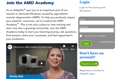 Screenshot of the AdaptDx® Microlearning project on a smart tablet