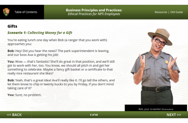 Screenshot of the Human Resources and Business Management project on a smart tablet