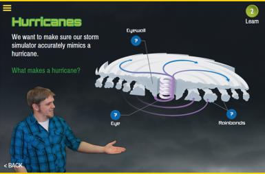 Screenshot of the Engineers in the Classroom Series project on a smart tablet