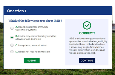 Screenshot of the Self-Paced Custom eLearning for Environmental Training project on a smart tablet