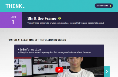 Screenshot of the Student Reporting Lab Storymaker project on a smart tablet