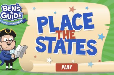 Screenshot of the Ben's Guide to the U.S. Government project on a smart tablet