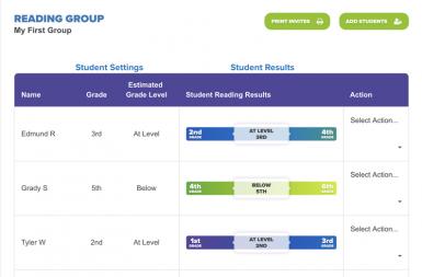 Screenshot of the Literacy Tracker Tool project on a smart tablet