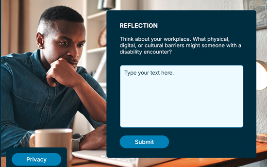 Screenshot of the Building Inclusive Workplaces at Scale project on a laptop computer