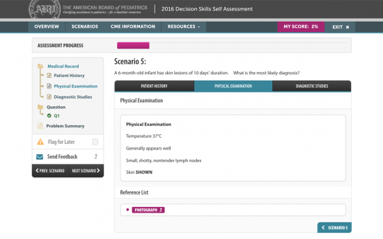 Screenshot of the Decision Skills Self Assessment project on a laptop computer