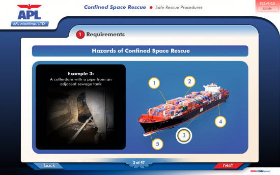 Screenshot of the Confined Space Rescue project on a laptop computer