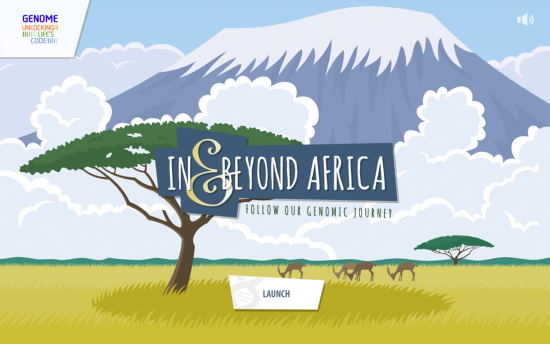 Screenshot of the In and Beyond Africa project on a laptop computer