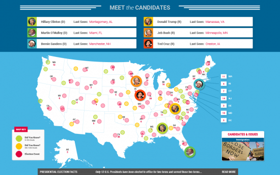 Screenshot of the Interactive Map project on a laptop computer