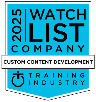 Training Industry 2025 Custom Content Development Watch List logo