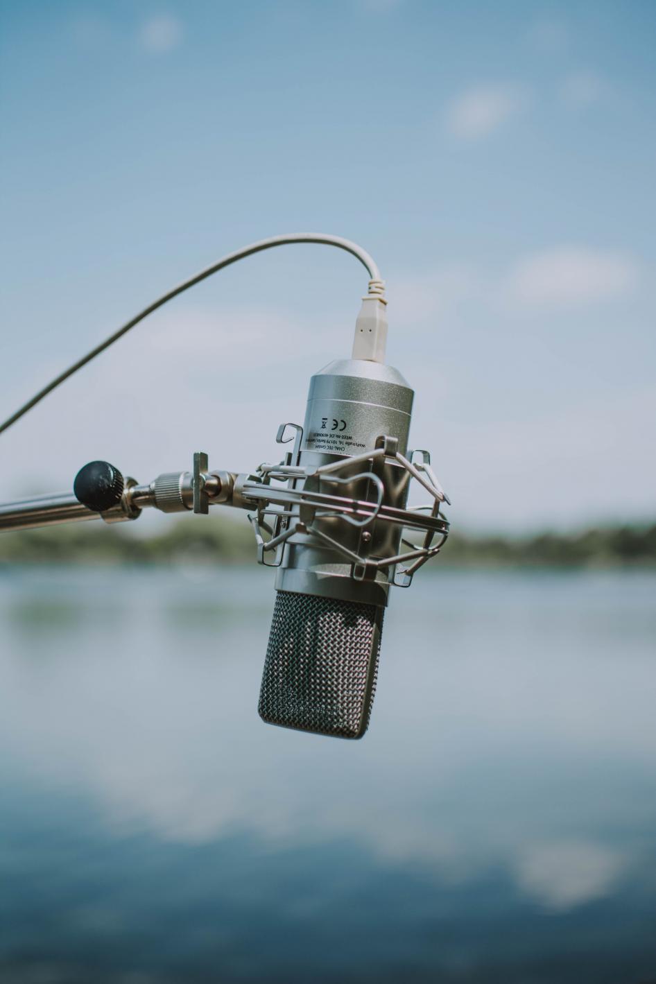 microphone on stand