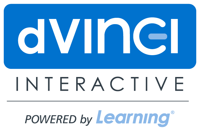 d'Vinci Interactive Powered by Learning" logo