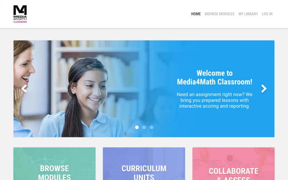Screenshot of Media4Math product