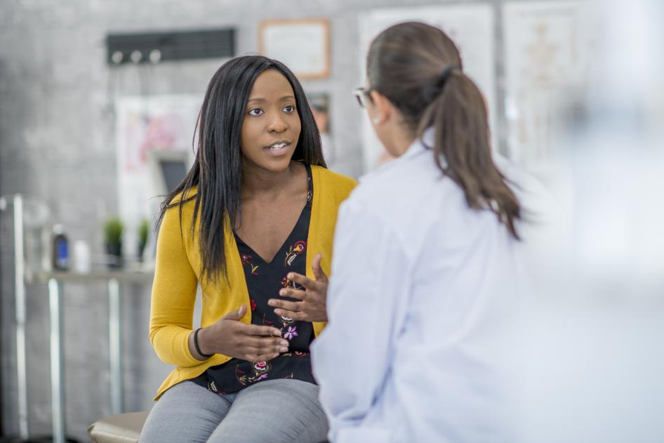 Women Talking with Researcher