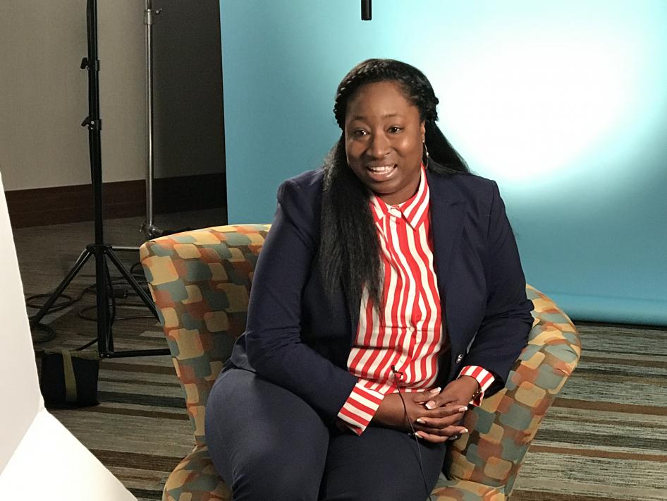 Briana Washington from MGM Resorts is interviewed 