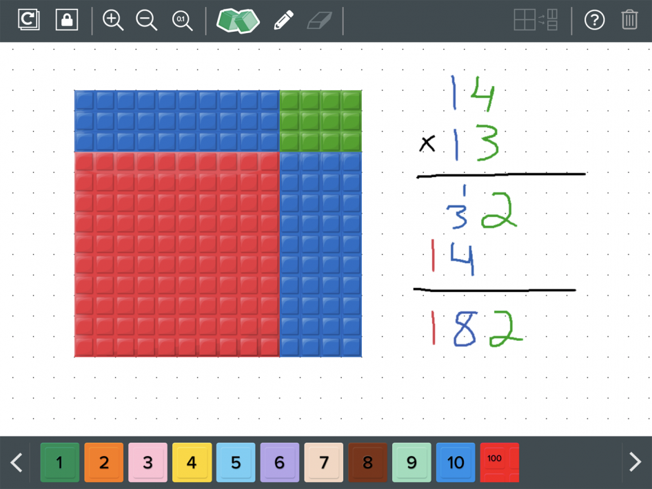 Screenshot of Math U See tool